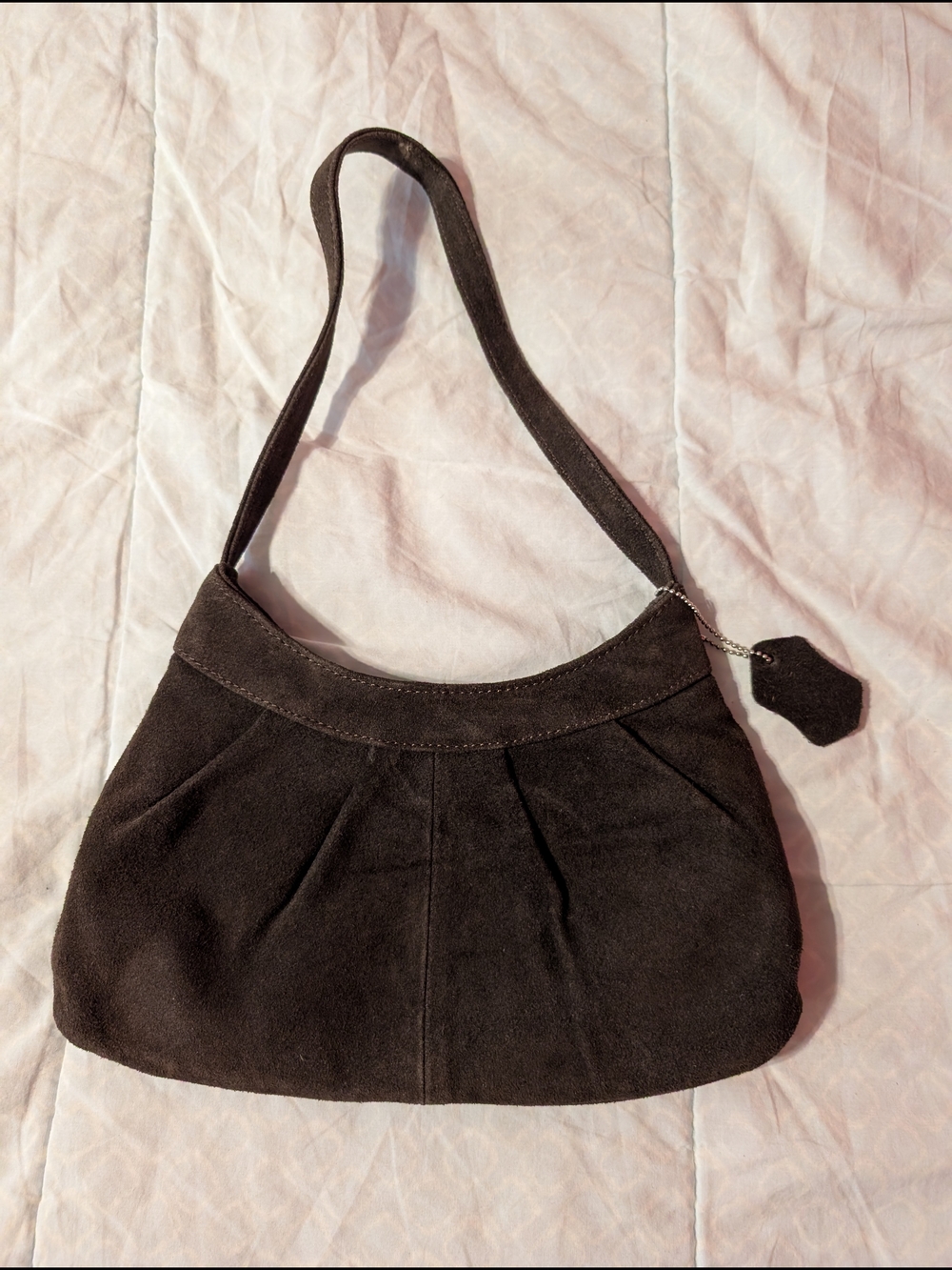 Coldwater Creek Classic Brown Suede Shoulder Bag
